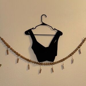 Elegant Black Criss Cross Women's Top